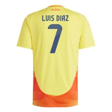 Kolumbia Luis Díaz 7 Kotipelipaita Copa América 2024 Jalkapallo Pelipaidat Peliasut