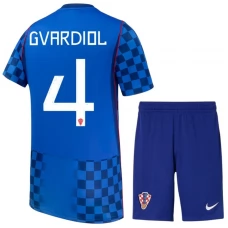 Kroatia Gvardiol 4 MM Vieraspaita 2026 Lasten Pelipaita