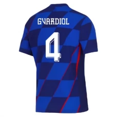 Kroatia Gvardiol 4 Vieraspelipaita EM 2024 Jalkapallo Pelipaidat Peliasut
