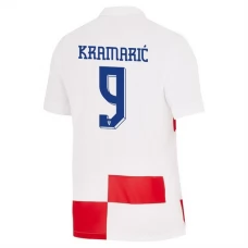 Kroatia Kramarić 9 Kotipelipaita EM 2024 Jalkapallo Pelipaidat Peliasut