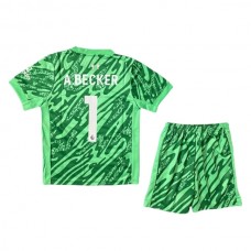 Liverpool FC A.Becker 1 Maalivahdin Lasten Vieraspelipaita 2024-25 Jalkapallo Pelipaidat Peliasut