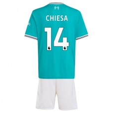 Liverpool FC Chiesa 14 Lasten Kolmas Pelipaita 2025-26 Jalkapallo Pelipaidat Peliasut