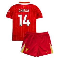 Liverpool FC Chiesa 14 Lasten Kotipelipaita 2024-25 Jalkapallo Pelipaidat Peliasut