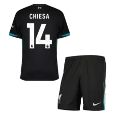 Liverpool FC Chiesa 14 Lasten Vieraspelipaita 2024-25 Jalkapallo Pelipaidat Peliasut