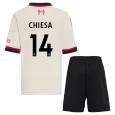 Liverpool FC Chiesa 14 Lasten Vieraspelipaita 2025-26 Jalkapallo Pelipaidat Peliasut