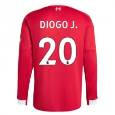Liverpool FC Diogo J. 20 Kotipelipaita 2025-26 Jalkapallo Pelipaidat Peliasut(L/S)