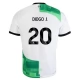 Liverpool FC Diogo J. 20 Vieraspelipaita 2023-24 Jalkapallo Pelipaidat Peliasut