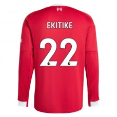 Liverpool FC Ekitike 22 Kotipelipaita 2025-26 Jalkapallo Pelipaidat Peliasut(L/S)