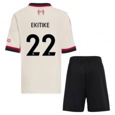 Liverpool FC Ekitike 22 Lasten Vieraspelipaita 2025-26 Jalkapallo Pelipaidat Peliasut