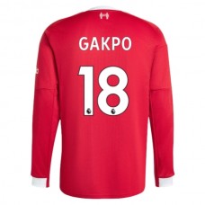 Liverpool FC Gakpo 18 Kotipelipaita 2025-26 Jalkapallo Pelipaidat Peliasut(L/S)