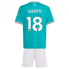 Liverpool FC Gakpo 18 Lasten Kolmas Pelipaita 2025-26 Jalkapallo Pelipaidat Peliasut