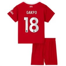 Liverpool FC Gakpo 18 Lasten Kotipelipaita 2023-24 Jalkapallo Pelipaidat Peliasut