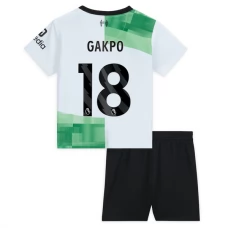 Liverpool FC Gakpo 18 Lasten Vieraspelipaita 2023-24 Jalkapallo Pelipaidat Peliasut