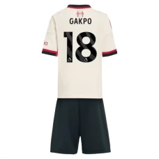 Liverpool FC Gakpo 18 Lasten Vieraspelipaita 2025-26 Jalkapallo Pelipaidat Peliasut