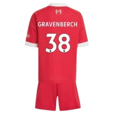 Liverpool FC Gravenberch 38 Lasten Kotipelipaita 2025-26 Jalkapallo Pelipaidat Peliasut