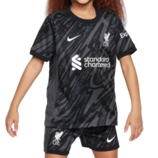 Liverpool FC Kids Maalivahdin Lasten Kotipelipaita 2024-25 Jalkapallo Pelipaidat Peliasut