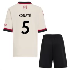 Liverpool FC Konaté 5 Lasten Vieraspelipaita 2025-26 Jalkapallo Pelipaidat Peliasut
