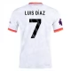 Liverpool FC Luis Díaz 7 Kolmas Pelipaita 2024-25 Jalkapallo Pelipaidat Peliasut