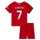 Liverpool FC Luis Díaz 7 Lasten Kotipelipaita 2023-24 Jalkapallo Pelipaidat Peliasut