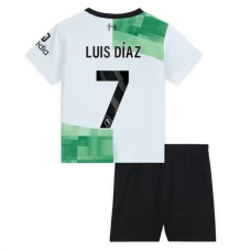 Liverpool FC Luis Díaz 7 Lasten Vieraspelipaita 2023-24 Jalkapallo Pelipaidat Peliasut