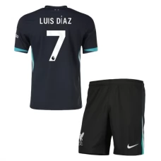 Liverpool FC Luis Díaz 7 Lasten Vieraspelipaita 2024-25 Jalkapallo Pelipaidat Peliasut