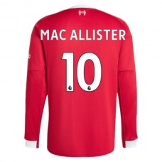 Liverpool FC Mac Allister 10 Kotipelipaita 2025-26 Jalkapallo Pelipaidat Peliasut(L/S)