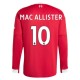 Liverpool FC Mac Allister 10 Kotipelipaita 2025-26 Jalkapallo Pelipaidat Peliasut(L/S)