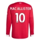 Liverpool FC Mac Allister 10 Kotipelipaita 2025-26 Jalkapallo Pelipaidat Peliasut(L/S)