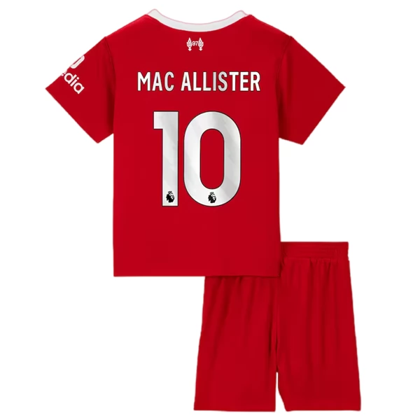 Liverpool FC Mac Allister 10 Lasten Kotipelipaita 2023-24 Jalkapallo Pelipaidat Peliasut