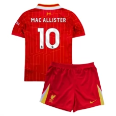 Liverpool FC Mac Allister 10 Lasten Kotipelipaita 2024-25 Jalkapallo Pelipaidat Peliasut
