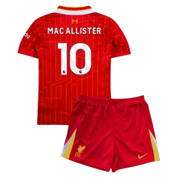 Liverpool FC Mac Allister 10 Lasten Kotipelipaita 2024-25 Jalkapallo Pelipaidat Peliasut