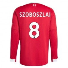 Liverpool FC Szoboszlai 8 Kotipelipaita 2025-26 Jalkapallo Pelipaidat Peliasut(L/S)