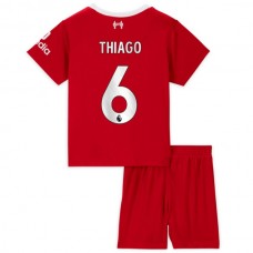 Liverpool FC Thiago 6 Lasten Kotipelipaita 2023-24 Jalkapallo Pelipaidat Peliasut