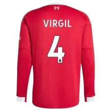 Liverpool FC Virgil 4 Kotipelipaita 2025-26 Jalkapallo Pelipaidat Peliasut(L/S)