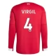 Liverpool FC Virgil 4 Kotipelipaita 2025-26 Jalkapallo Pelipaidat Peliasut(L/S)