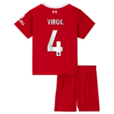 Liverpool FC Virgil 4 Lasten Kotipelipaita 2023-24 Jalkapallo Pelipaidat Peliasut