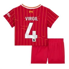 Liverpool FC Virgil 4 Lasten Kotipelipaita 2024-25 Jalkapallo Pelipaidat Peliasut