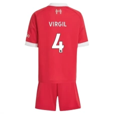 Liverpool FC Virgil 4 Lasten Kotipelipaita 2025-26 Jalkapallo Pelipaidat Peliasut