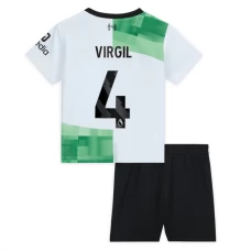 Liverpool FC Virgil 4 Lasten Vieraspelipaita 2023-24 Jalkapallo Pelipaidat Peliasut