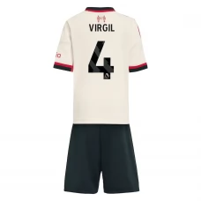 Liverpool FC Virgil 4 Lasten Vieraspelipaita 2025-26 Jalkapallo Pelipaidat Peliasut