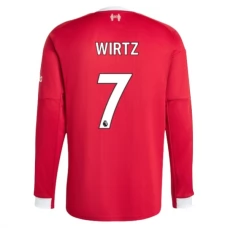 Liverpool FC Wirtz 7 Kotipelipaita 2025-26 Jalkapallo Pelipaidat Peliasut(L/S)