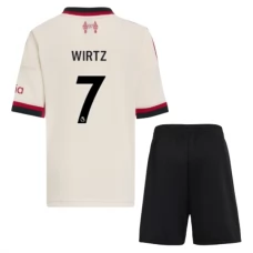 Liverpool FC Wirtz 7 Lasten Vieraspelipaita 2025-26 Jalkapallo Pelipaidat Peliasut