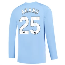 Manchester City FC Akanji 25 Kotipelipaita 2023-24 Jalkapallo Pelipaidat Peliasut(L/S)