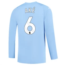 Manchester City FC Aké 6 Kotipelipaita 2023-24 Jalkapallo Pelipaidat Peliasut(L/S)