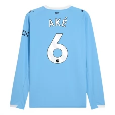 Manchester City FC Aké 6 Kotipelipaita 2025-26 Jalkapallo Pelipaidat Peliasut(L/S)
