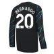 Manchester City FC Bernardo 20 Kolmas Pelipaita 2023-24 Jalkapallo Pelipaidat Peliasut(L/S)