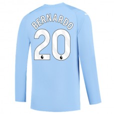 Manchester City FC Bernardo 20 Kotipelipaita 2023-24 Jalkapallo Pelipaidat Peliasut(L/S)