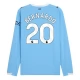 Manchester City FC Bernardo 20 Kotipelipaita 2025-26 Jalkapallo Pelipaidat Peliasut(L/S)