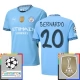 Manchester City FC Bernardo 20 Kotipelipaita Champions League With Patch 2024-25 Jalkapallo Pelipaidat Peliasut