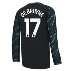 Manchester City FC De Bruyne 17 Kolmas Pelipaita 2023-24 Jalkapallo Pelipaidat Peliasut(L/S)